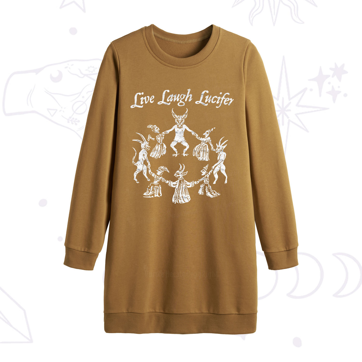 Purplehecate Live Laugh Lucifer Sweatshirt Dress