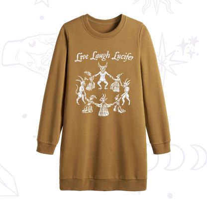 Purplehecate Live Laugh Lucifer Sweatshirt Dress