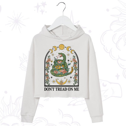 Purplehecate Don't Tread On Me Crop Hoodie