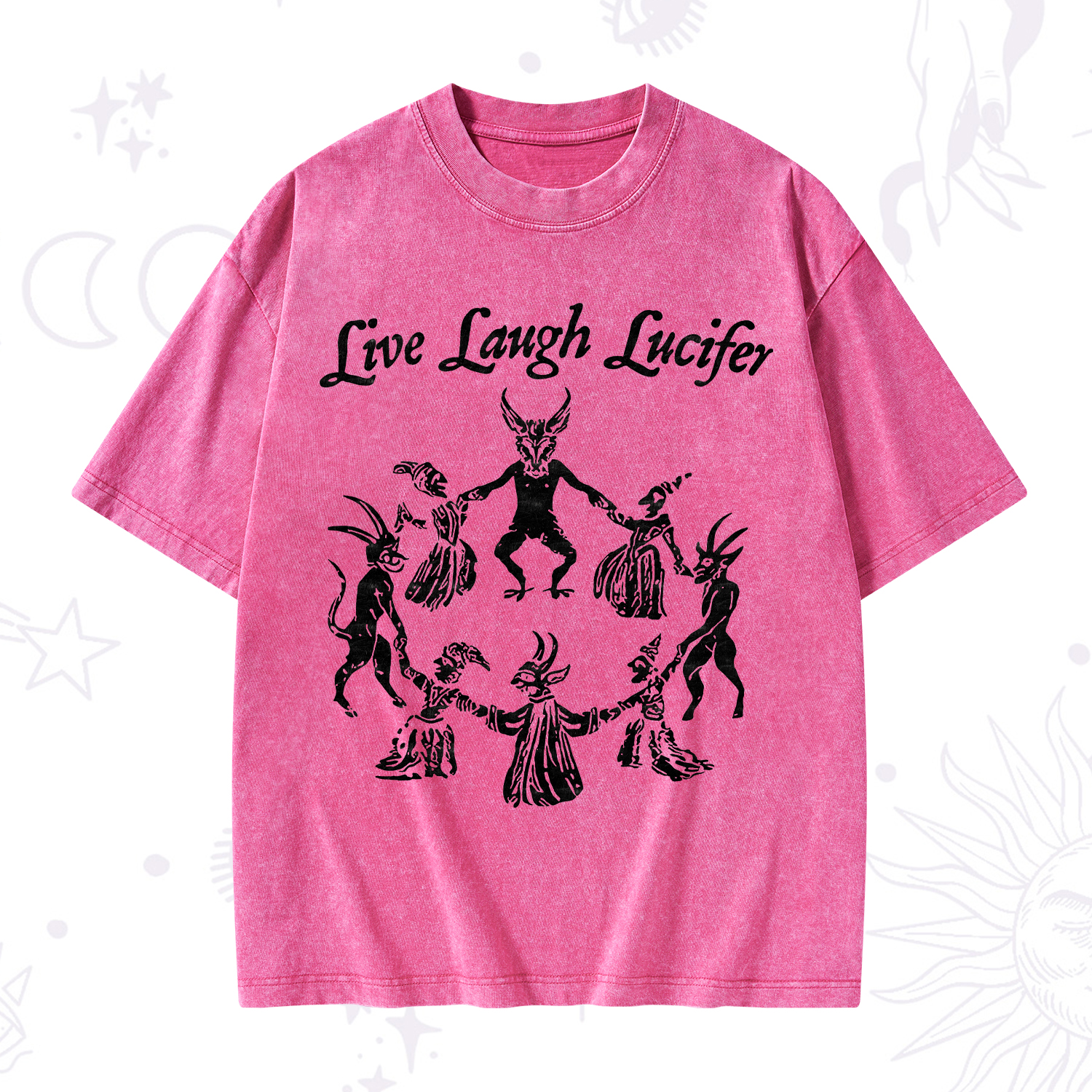 Purplehecate Live Laugh Lucifer Washed T-Shirt