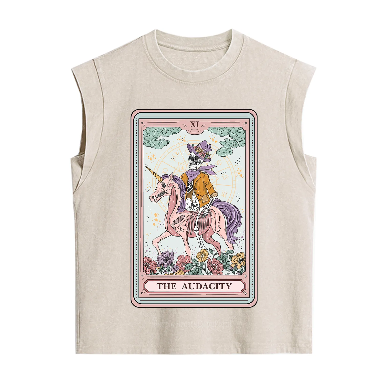 Purplehecate The Audacity Tarot Card Vintage Washed Tank