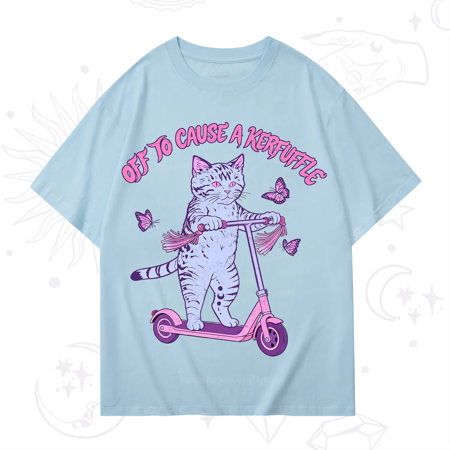 Purplehecate Off To Cause A Kerfuffle Cat T-Shirt