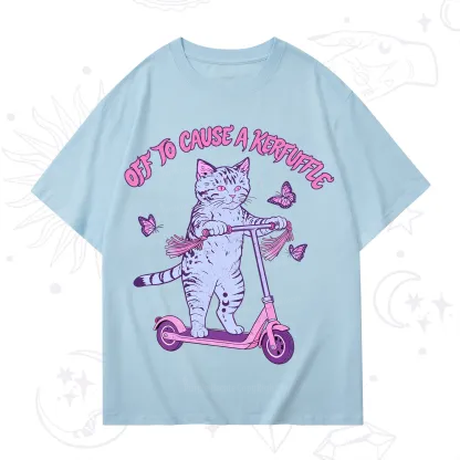 Purplehecate Off To Cause A Kerfuffle Cat T-Shirt