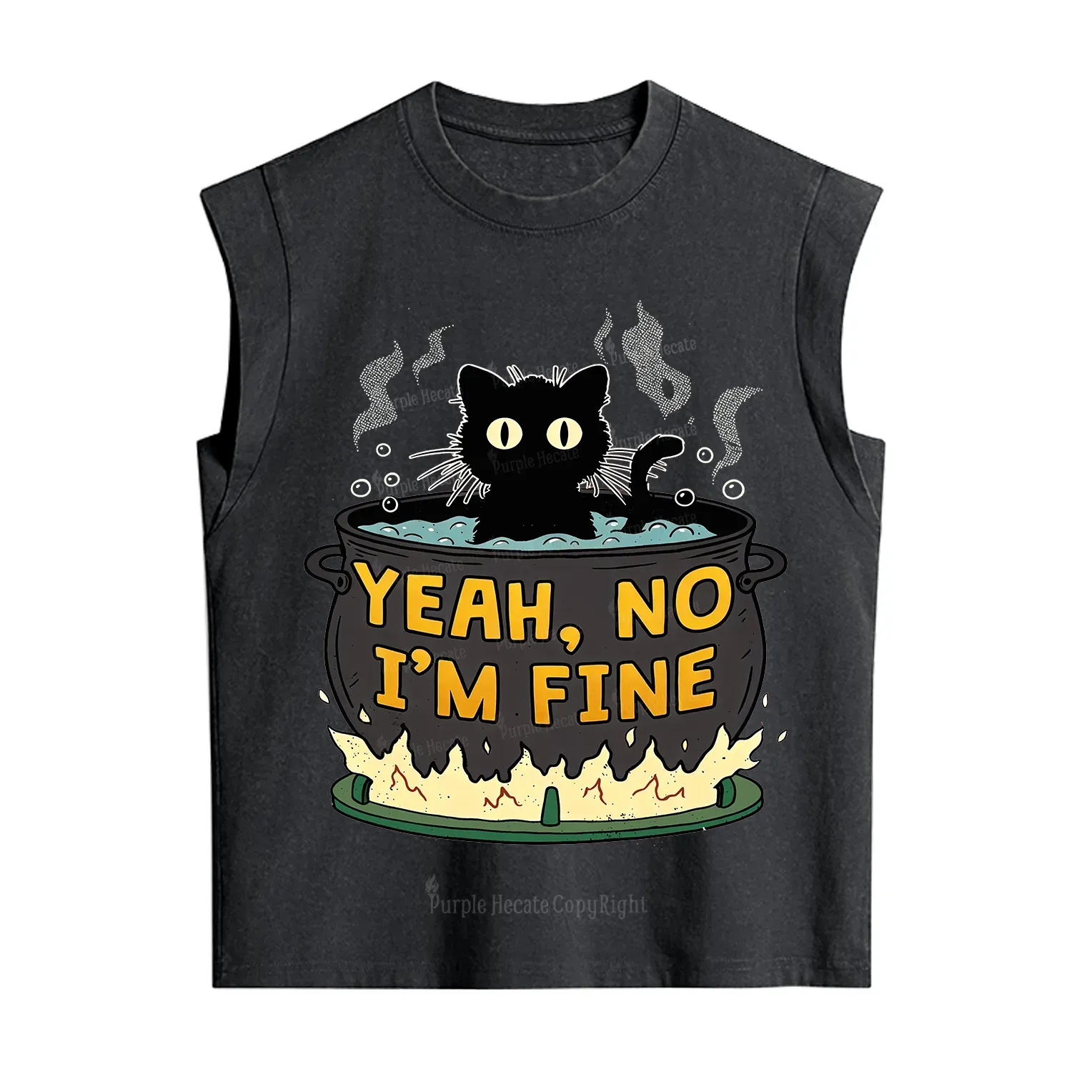 Purplehecate Yeah No I'm Fine Vintage Washed Tank