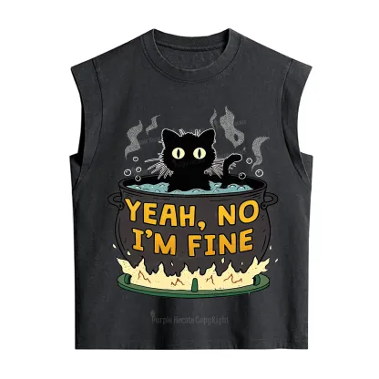 Purplehecate Yeah No I'm Fine Vintage Washed Tank