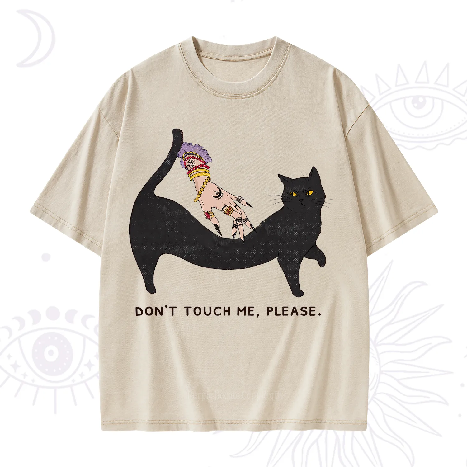 Purplehecate Don't Touch Me Washed T-Shirt