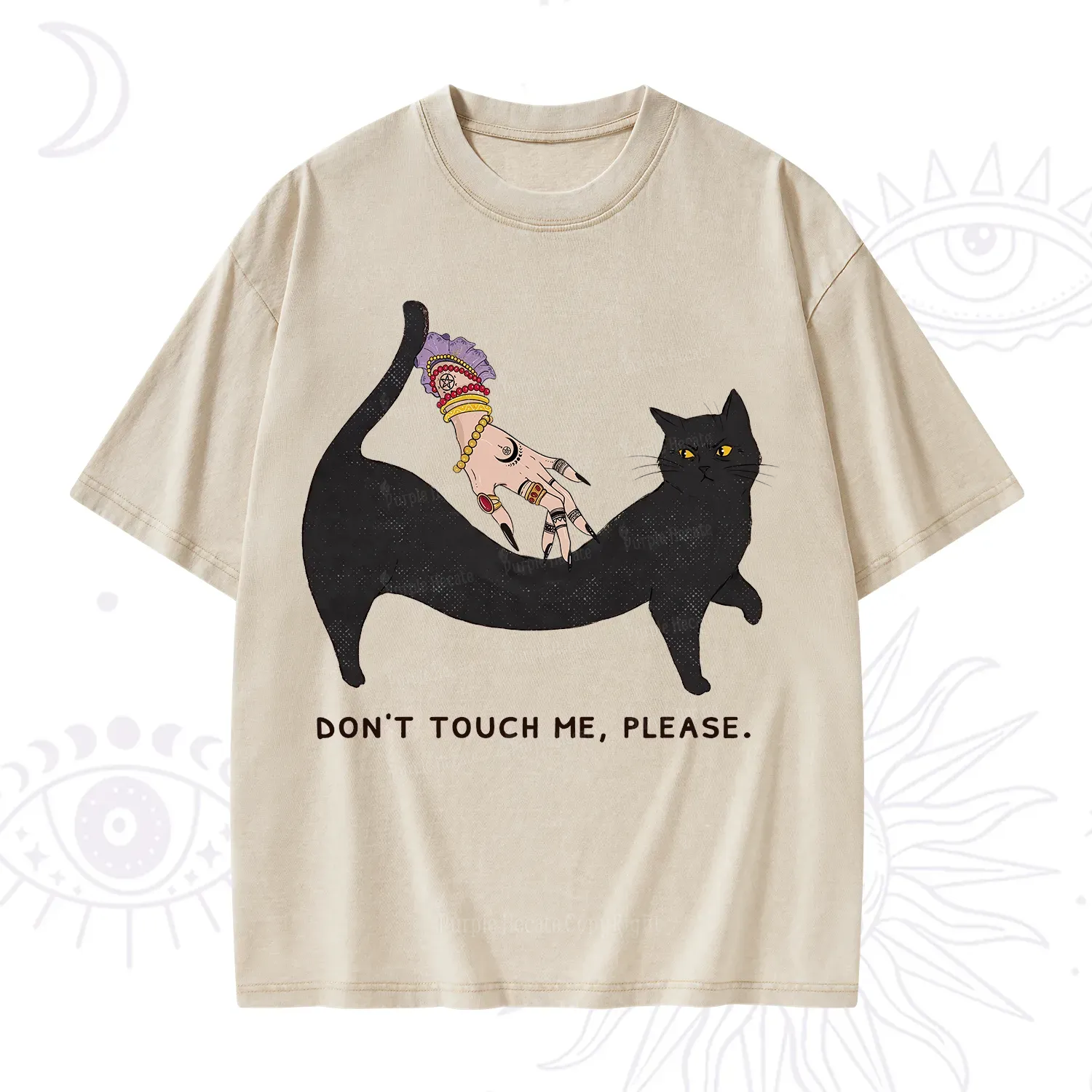 Purplehecate Don't Touch Me Washed T-Shirt