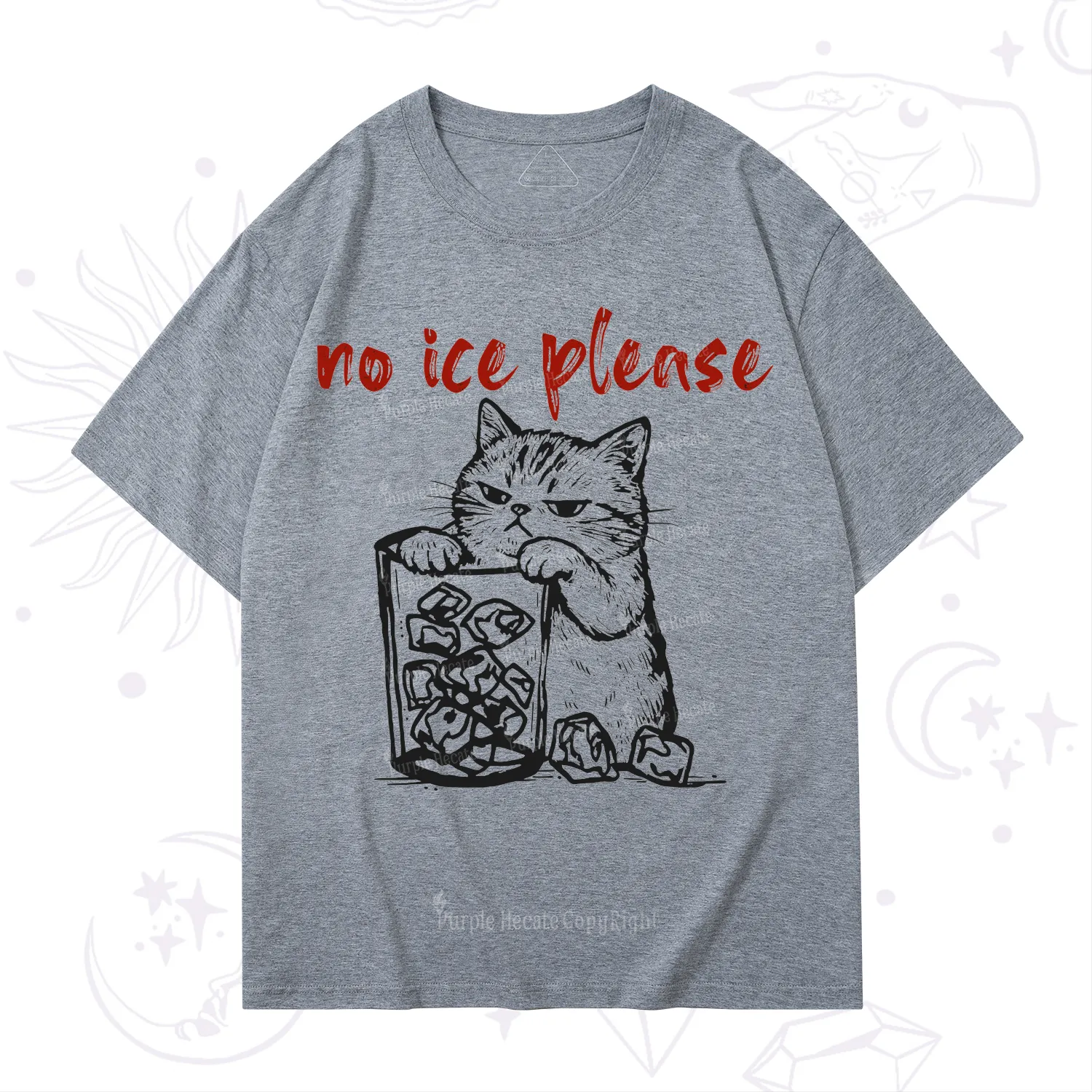 Purplehecate No Ice Please Cat T-Shirt