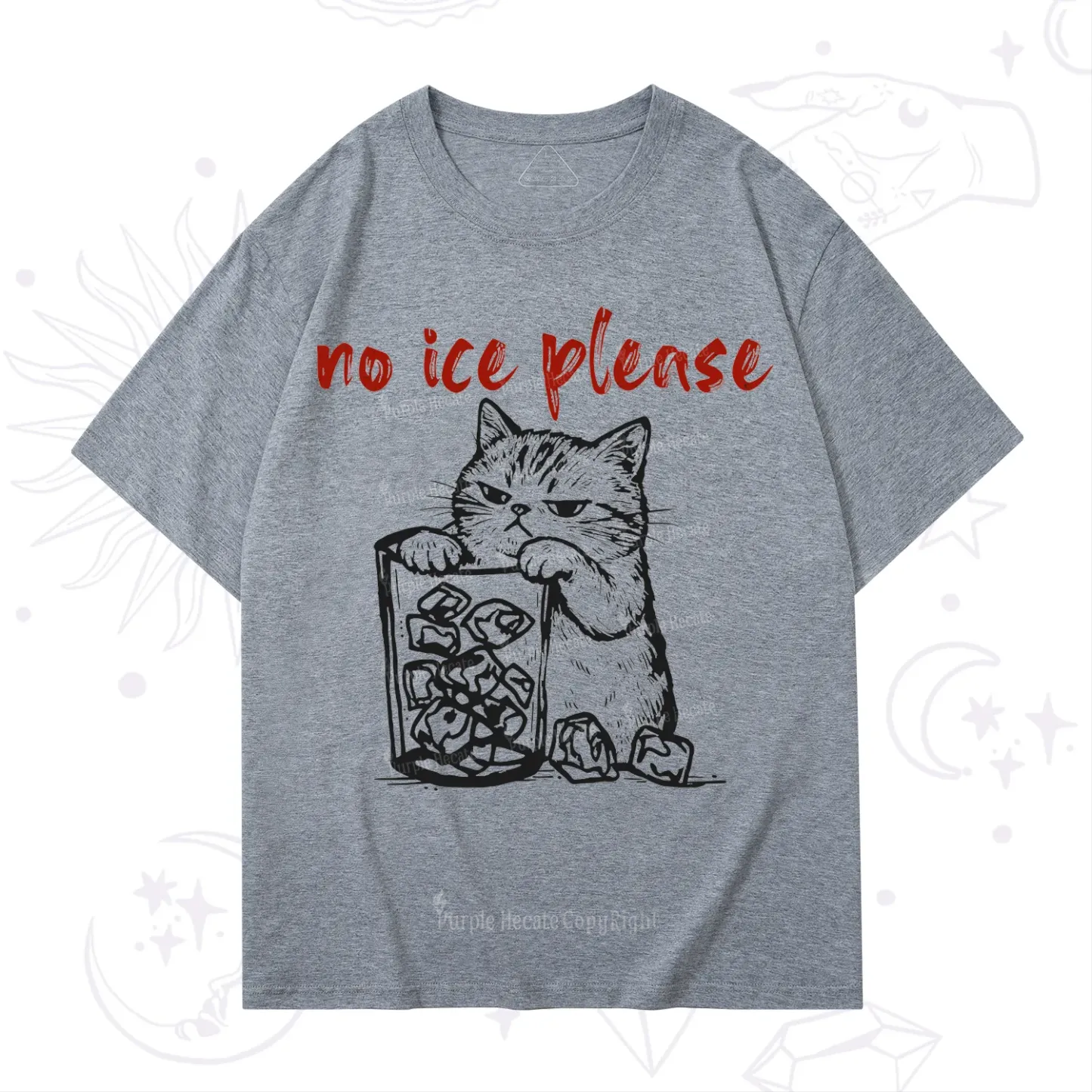 Purplehecate No Ice Please Cat T-Shirt