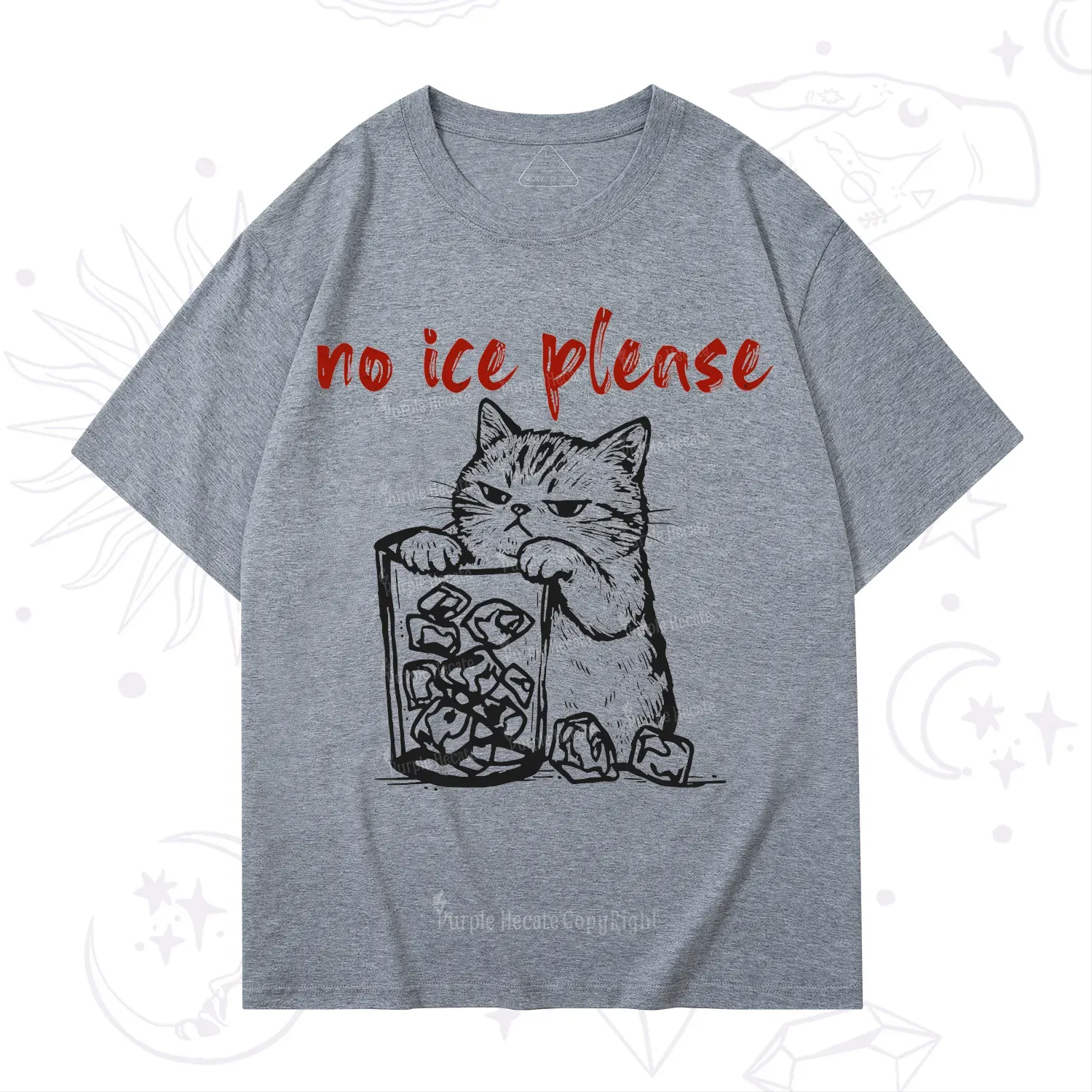 Purplehecate No Ice Please Cat T-Shirt