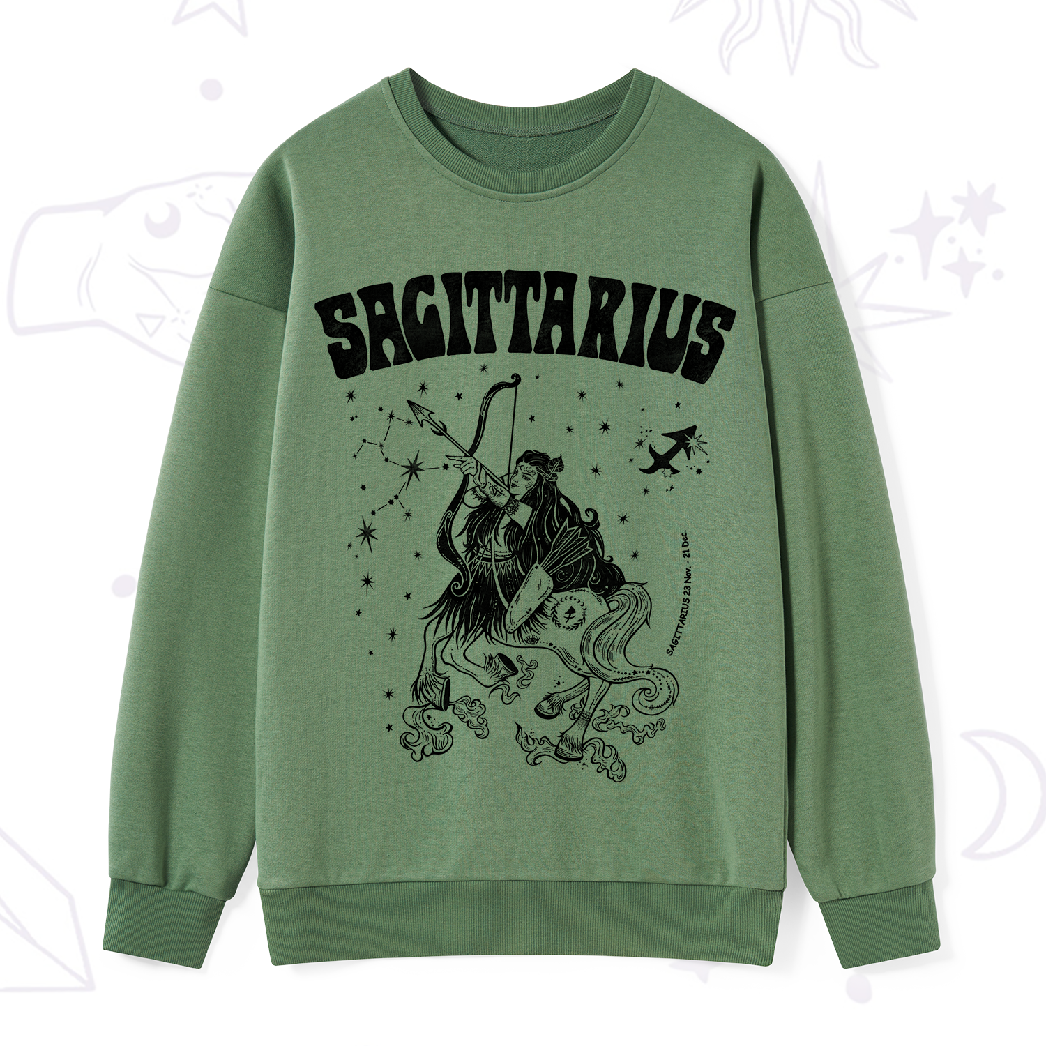 Purplehecate Sagittarius Zodiac Glyphs Sweatshirt