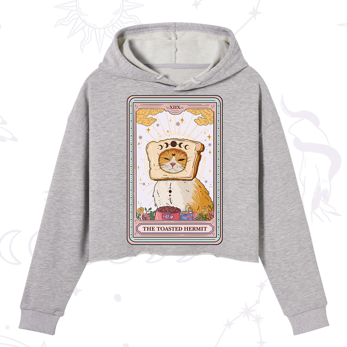 Purplehecate The Toasted Hermit Tarot Crop Hoodie