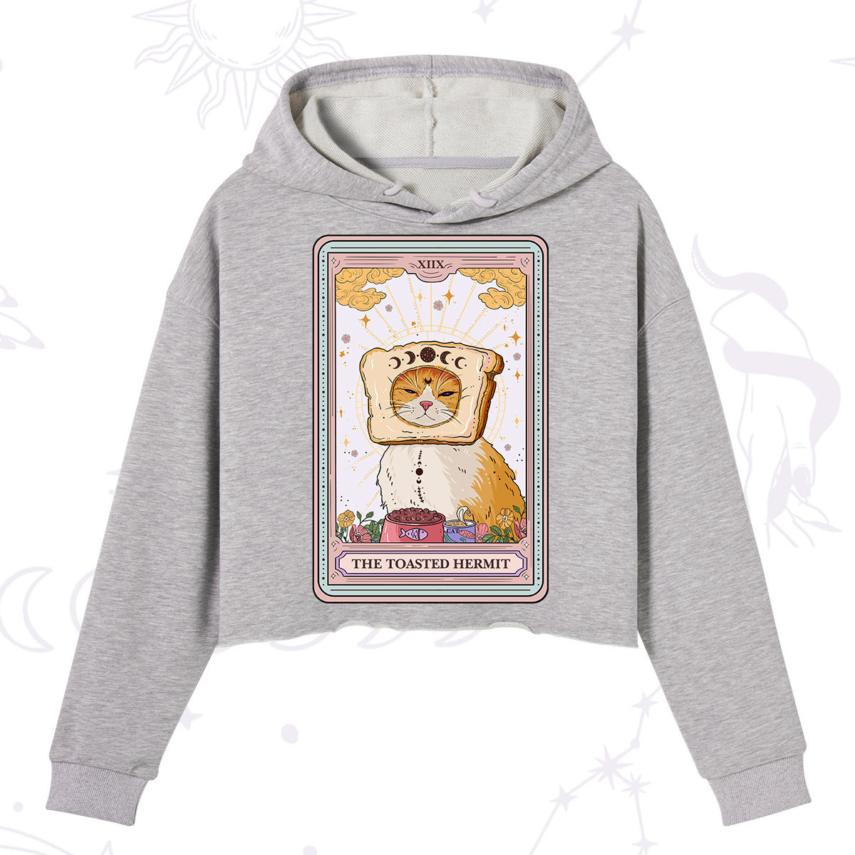 Purplehecate The Toasted Hermit Tarot Crop Hoodie