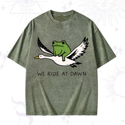 Purplehecate We Ride at Dawn Washed T-Shirt