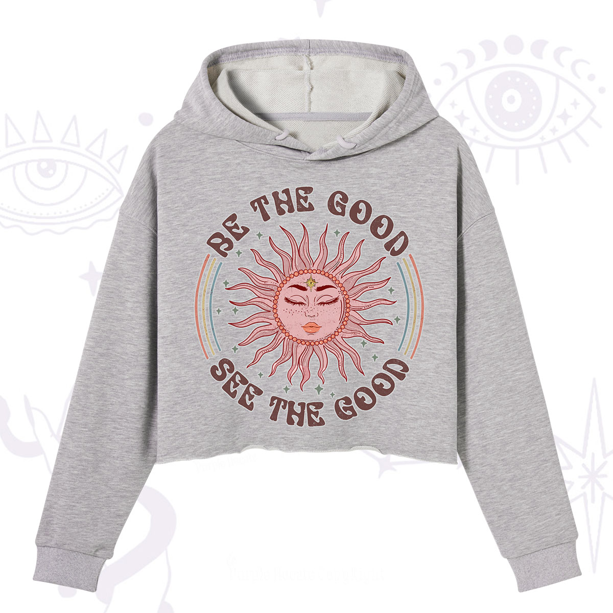 Purplehecate Be the Good See the Good Crop Hoodie
