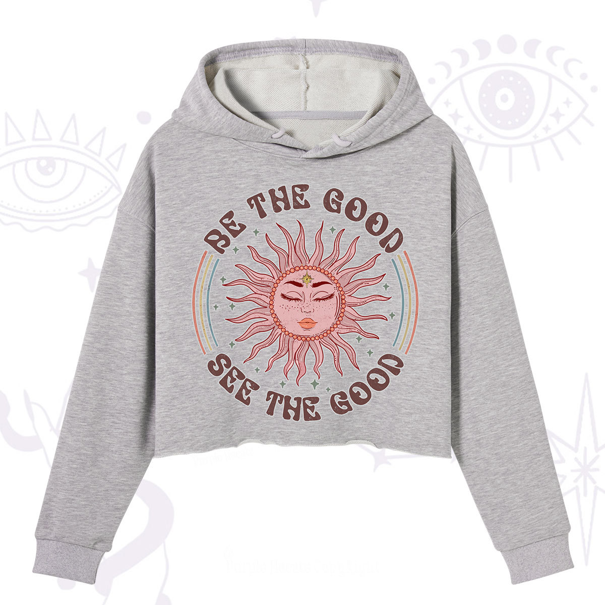 Purplehecate Be the Good See the Good Crop Hoodie