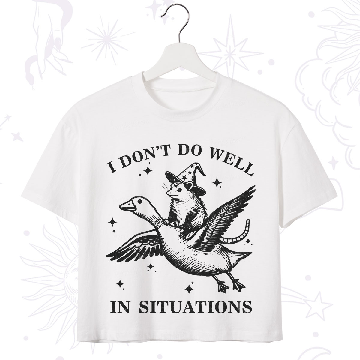Purplehecate I Don't Do Well In Situations Crop T-Shirt