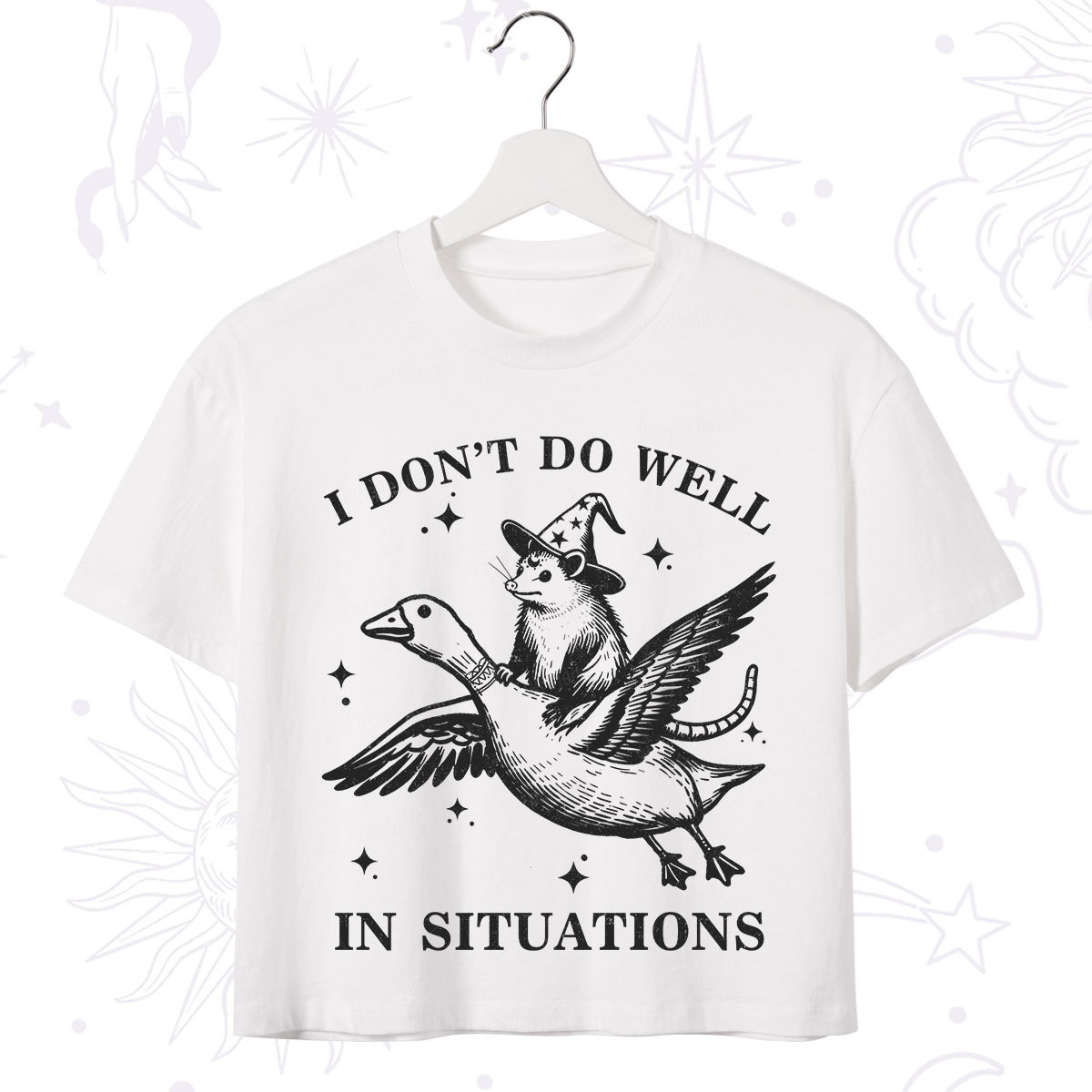 Purplehecate I Don't Do Well In Situations Crop T-Shirt