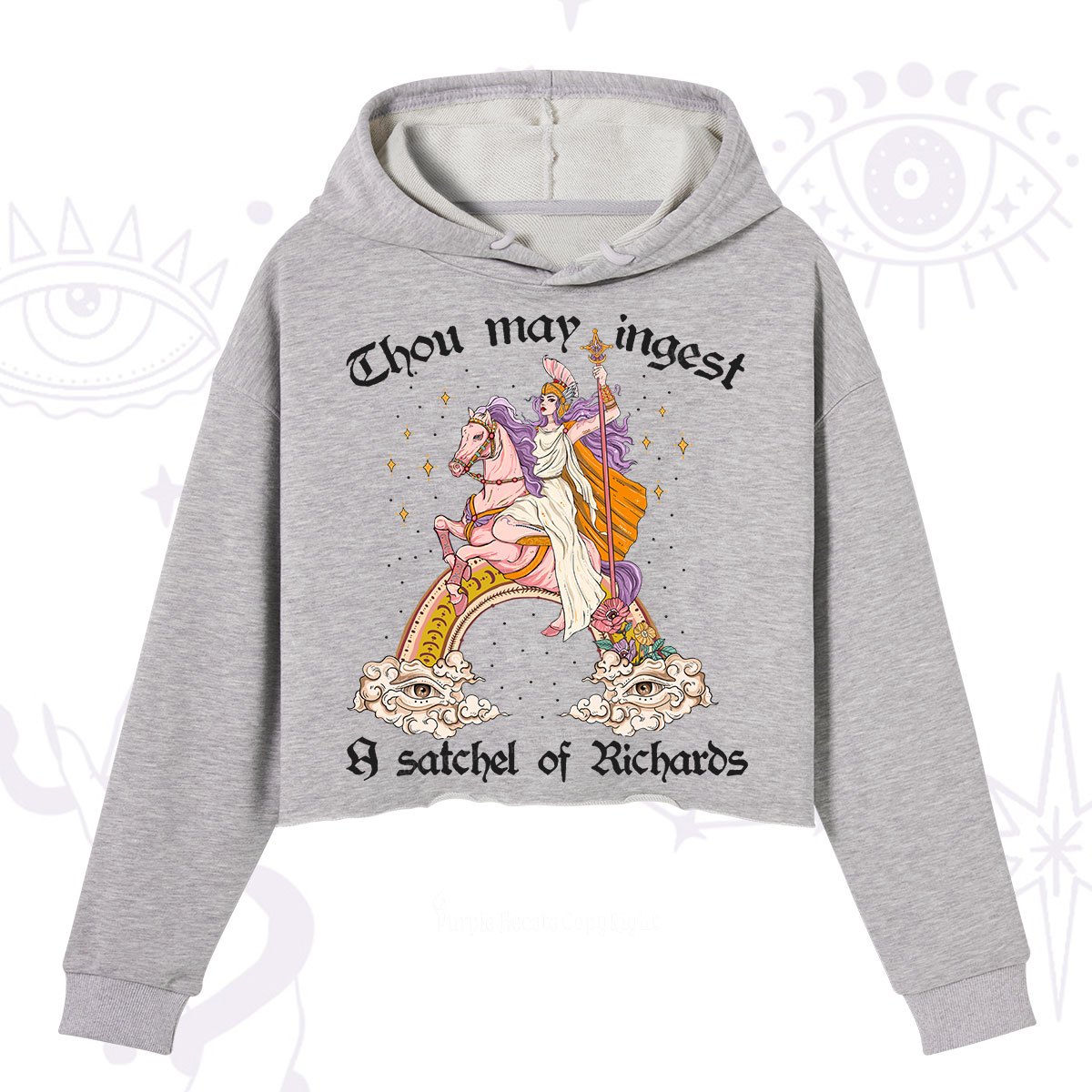 Purplehecate Thou may ingest a satchel of Richards Crop Hoodie