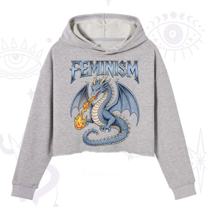 Purplehecate Feminism Dragon Fantasy Crop Hoodie