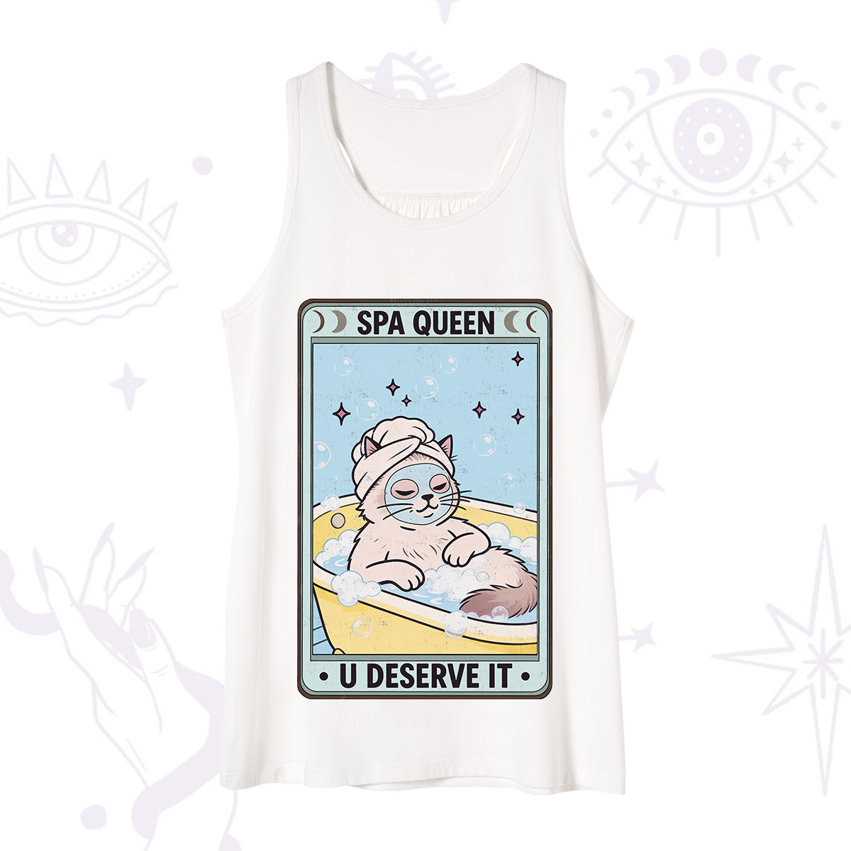 Purplehecate The Spa Queen Cat Tarot Tank
