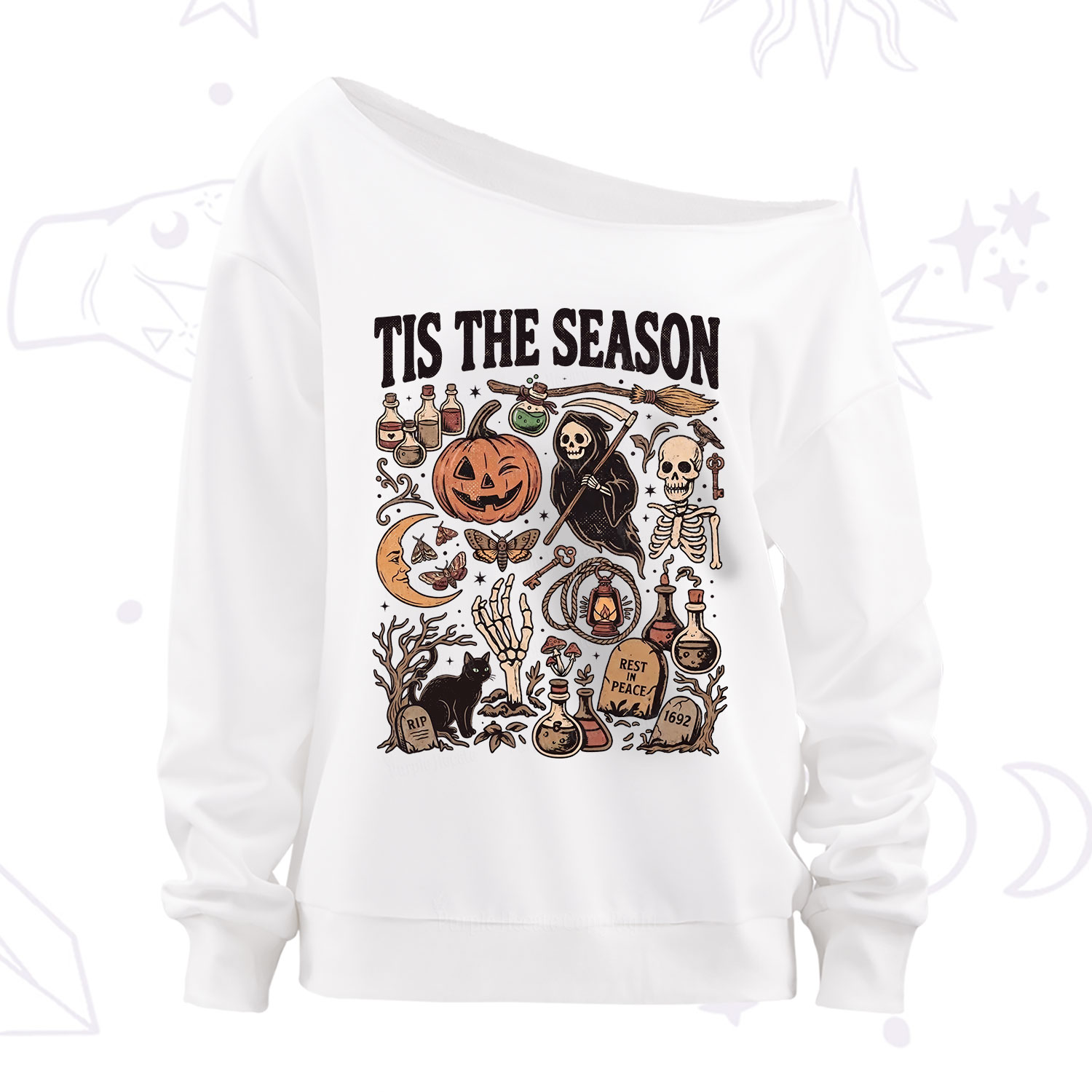 Purplehecate Tis The Season Off The Shoulder Sweatshirt