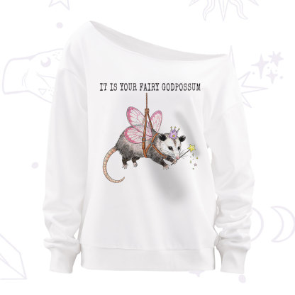 Purplehecate It Is Your Fairy Godpossum Off The Shoulder Sweatshirt