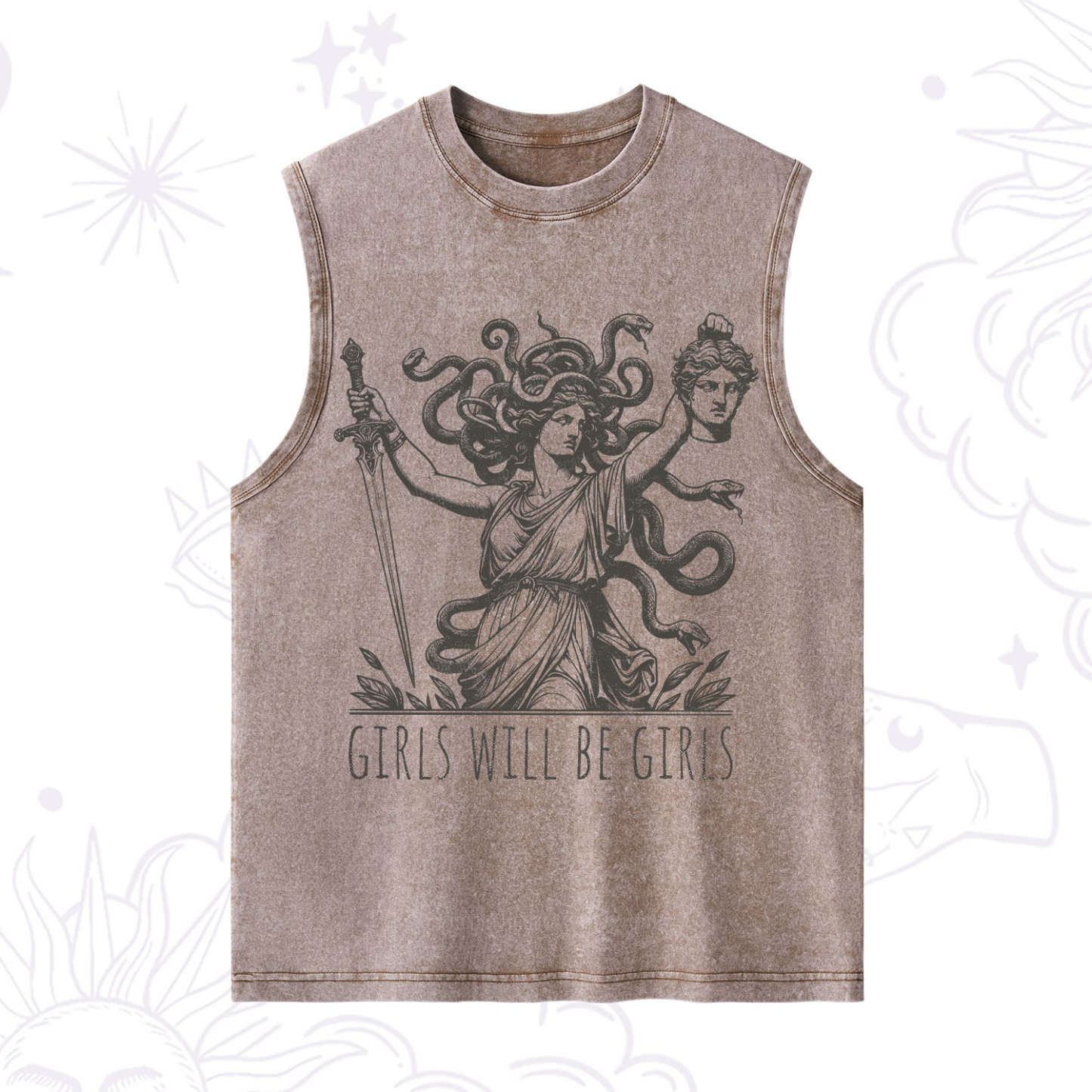 Purplehecate Girls Will Be Girls Medusa Washed Tank