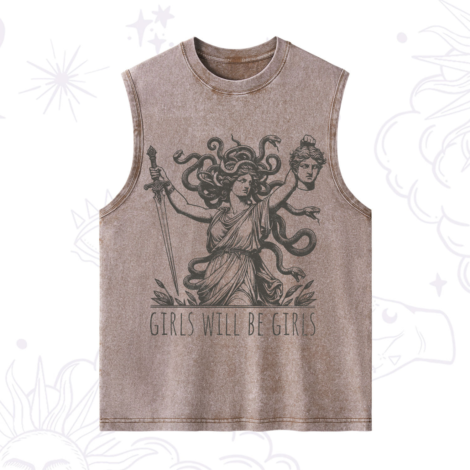 Purplehecate Girls Will Be Girls Medusa Washed Tank