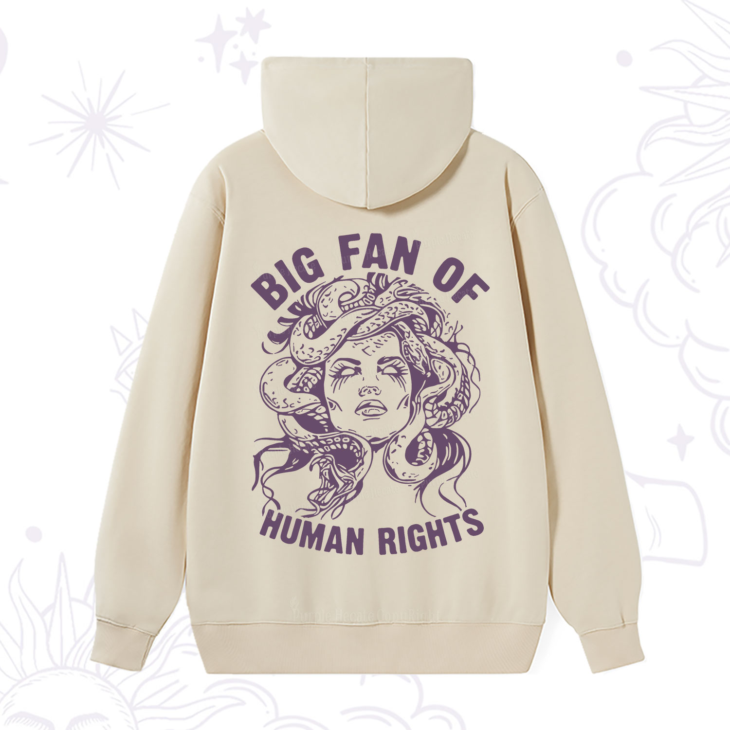 Purplehecate Big Fan of Human Rights Hoodie