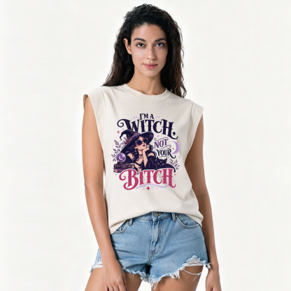 Purplehecate I'm a Witch Not Your Bitch Vintage Washed Tank