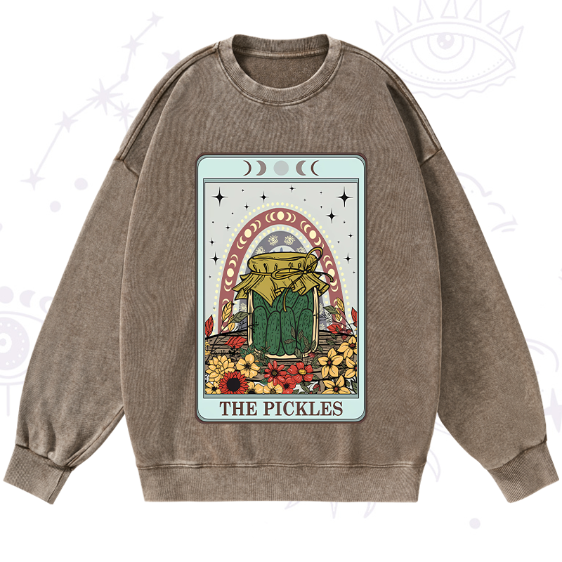 Purplehecate The Pickles Tarot Washed Sweatshirt