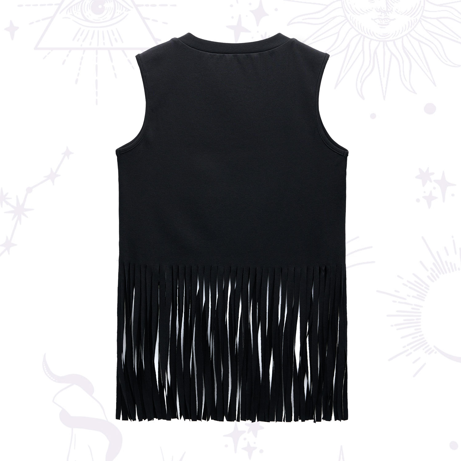 Purplehecate Celestial Moon Fringe Tank Top