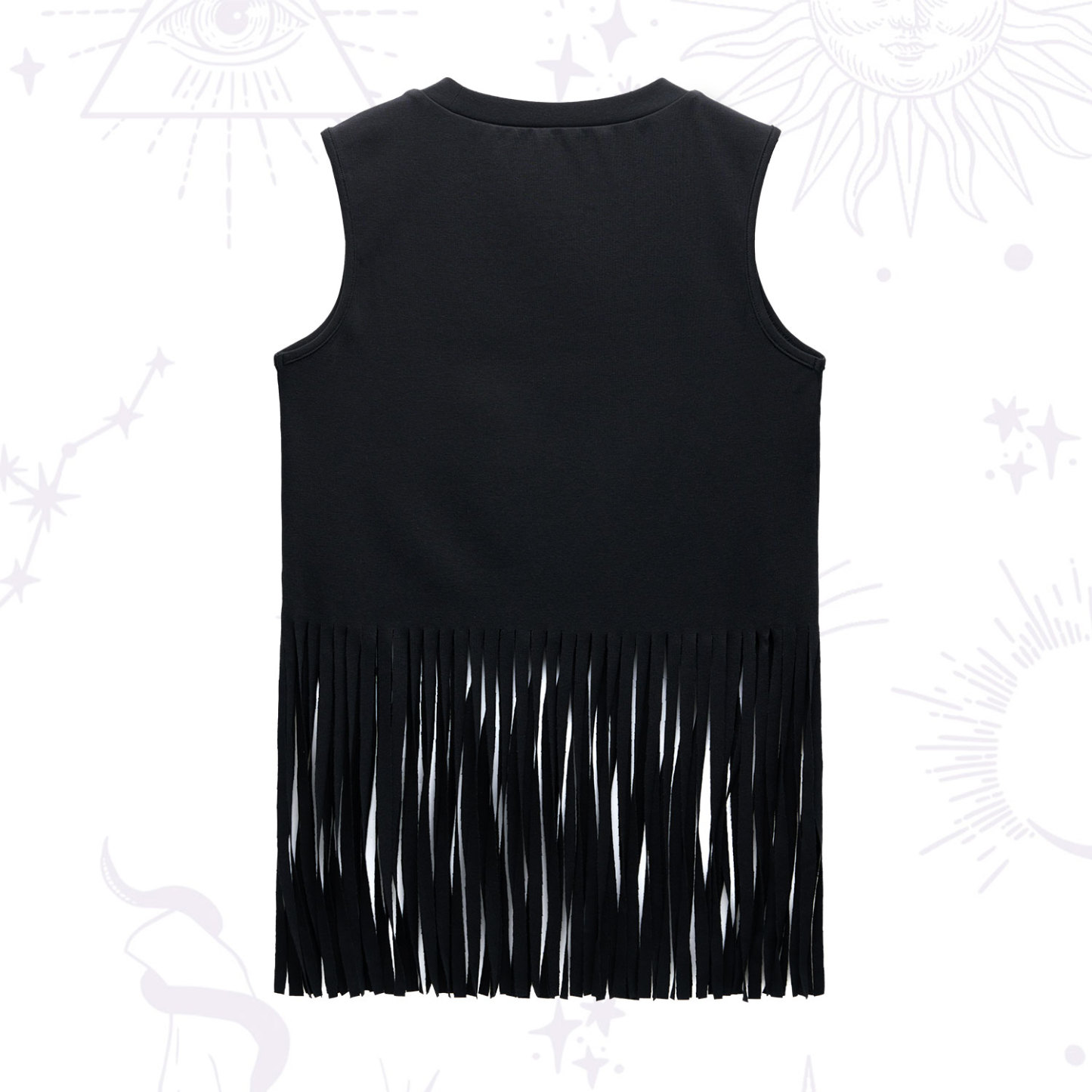 Purplehecate Celestial Moon Fringe Tank Top