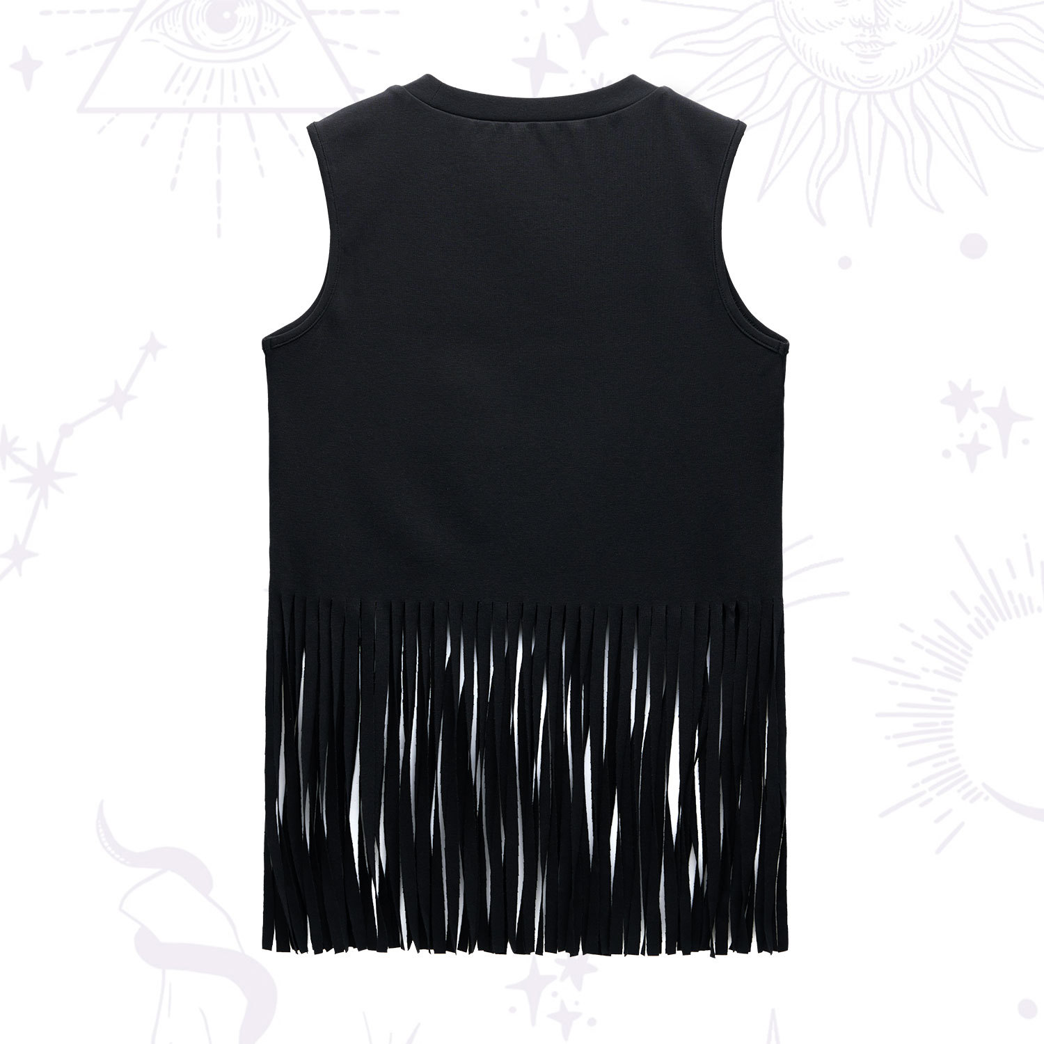 Purplehecate Celestial Moon Fringe Tank Top
