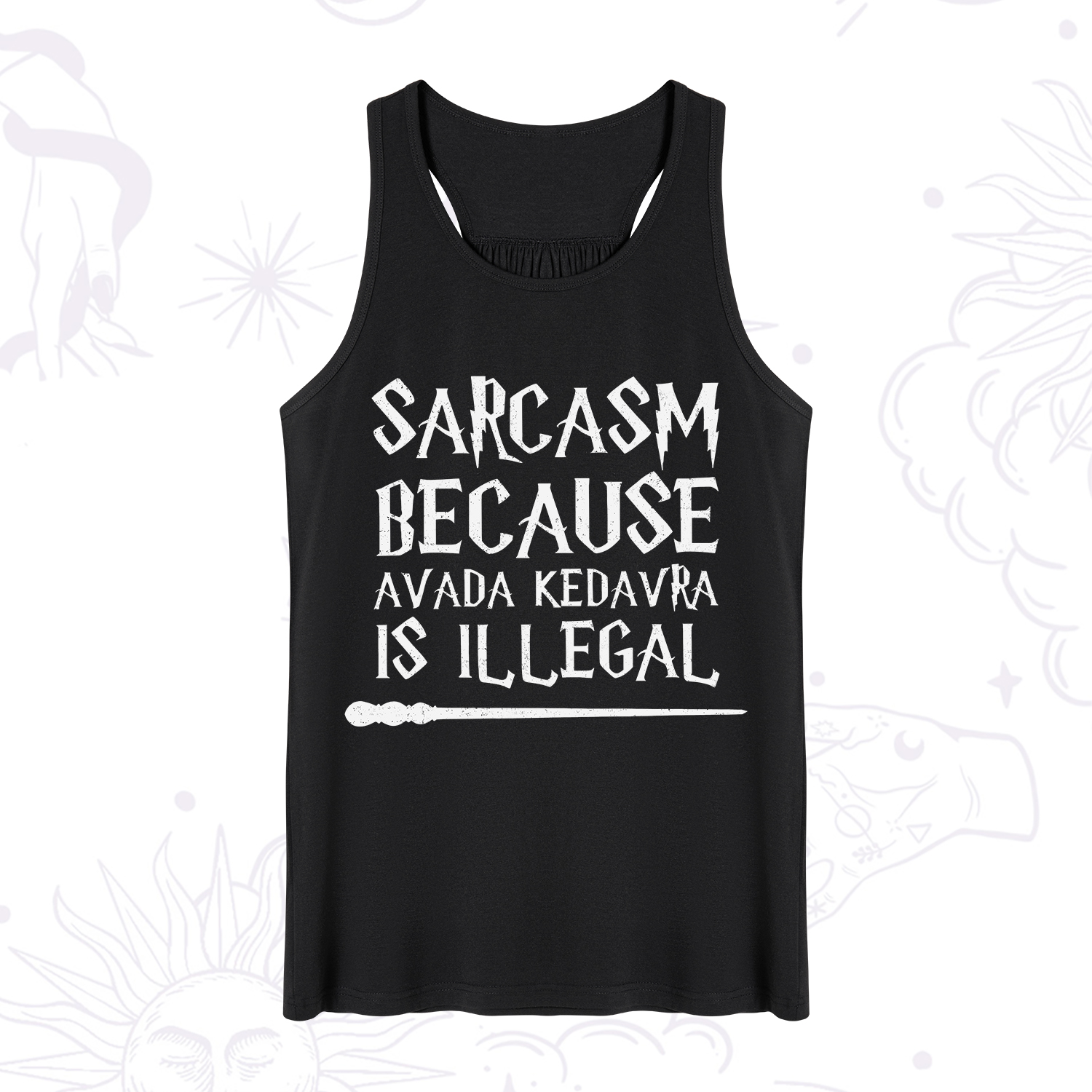 Purplehecate Sarcasm Because Avada Kedavra Is Illegal Tank