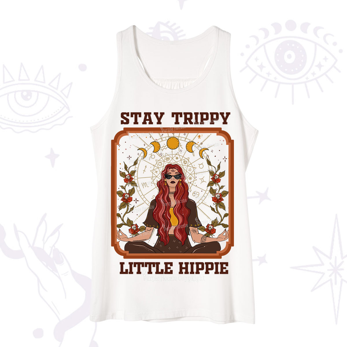 Purplehecate Stay Trippy Little Witchy Hippie Tank