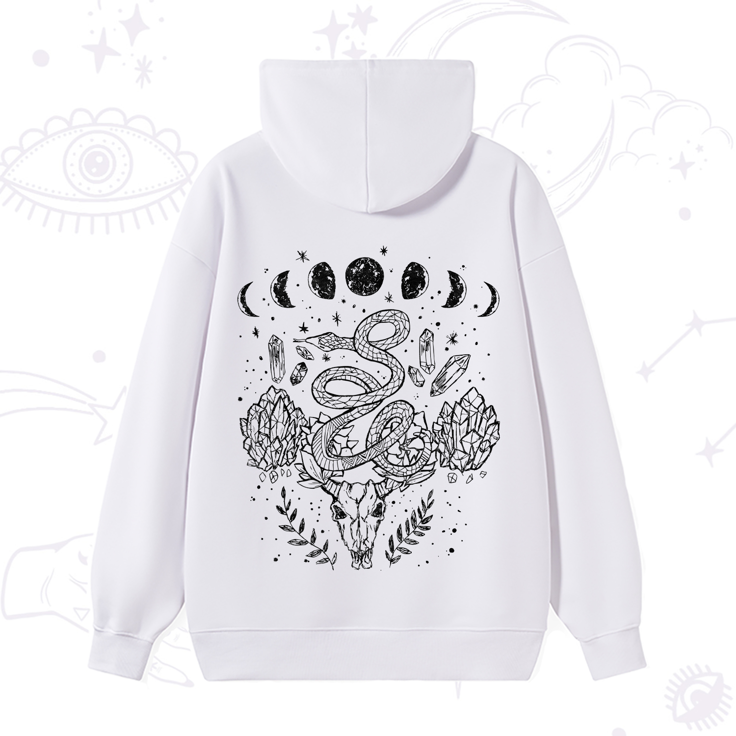 Purplehecate Crystals Witchy Hoodie