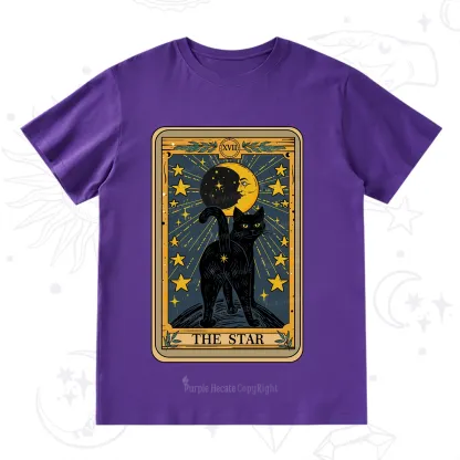 Purplehecate The Star Tarot Cat T-Shirt