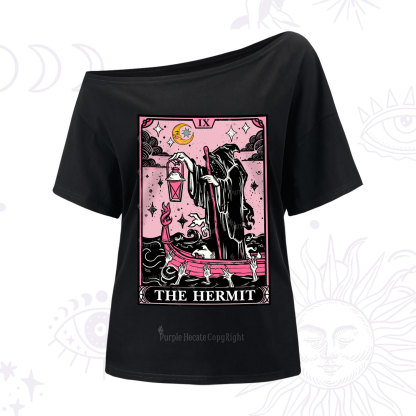 Purplehecate The Hermit Tarot Card One Shoulder T-Shirt