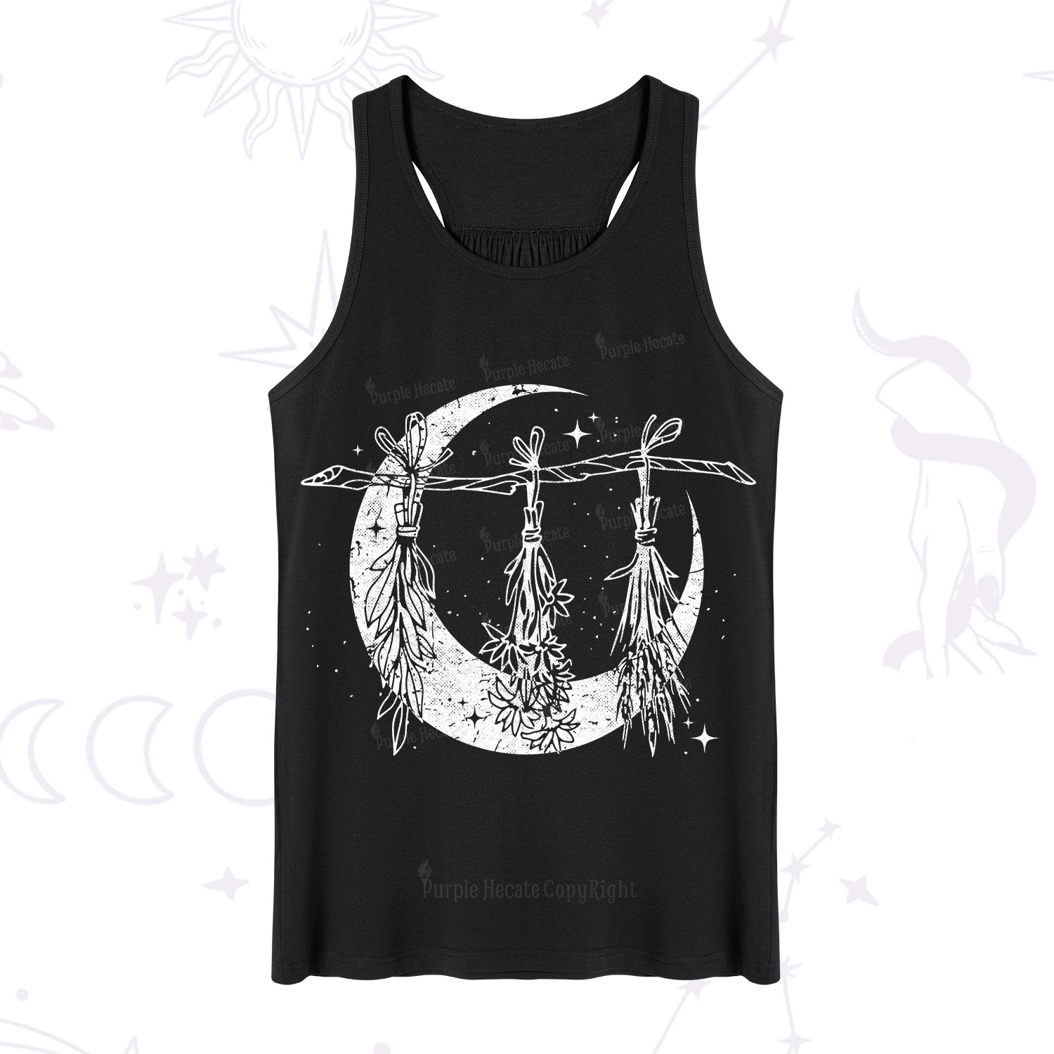 Purplehecate Witchy Moon Herbs Tank