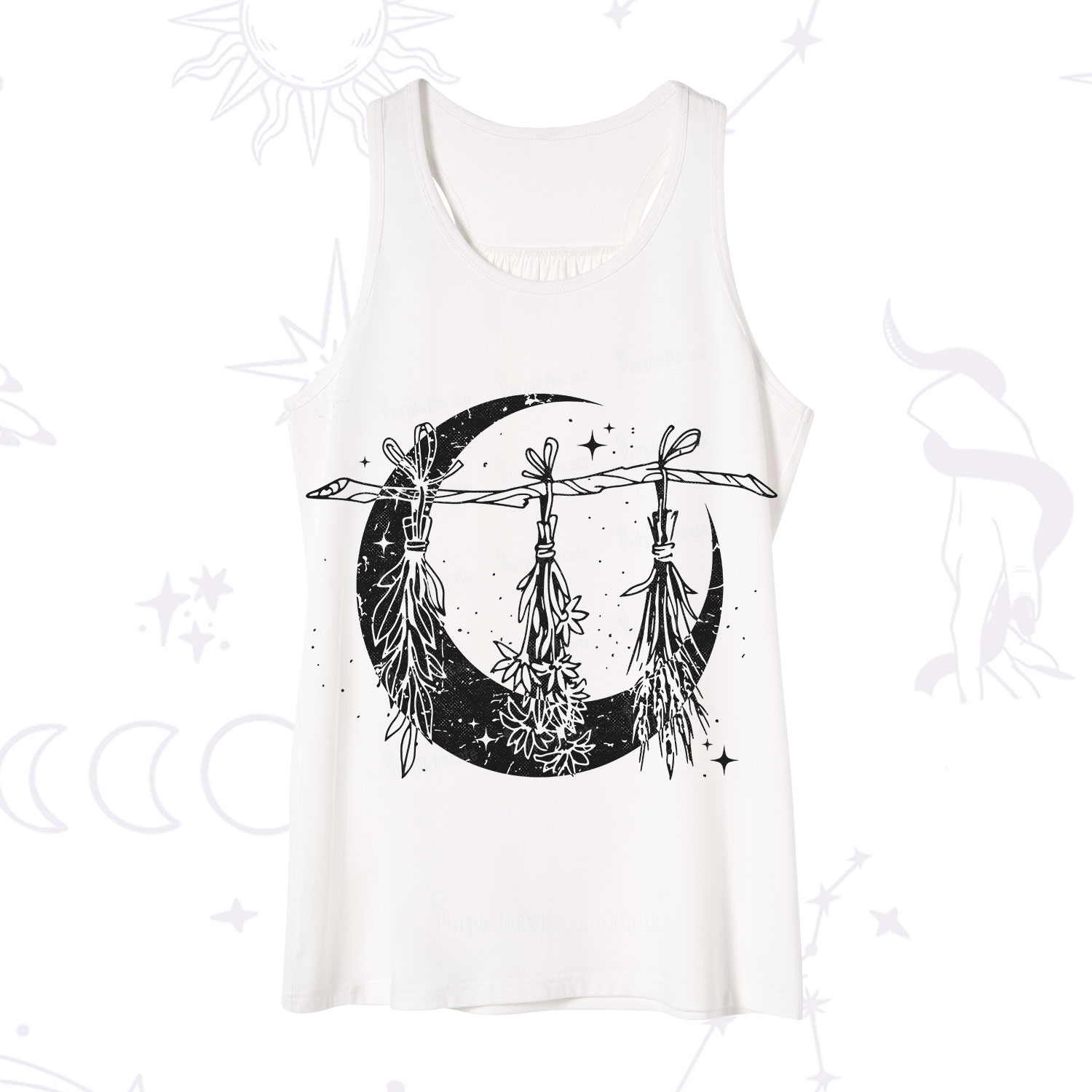 Purplehecate Witchy Moon Herbs Tank