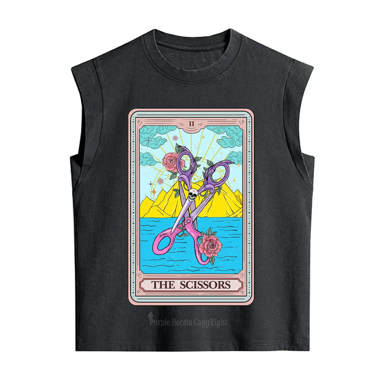 Purplehecate The Scissor Tarot Pride Vintage Washed Tank