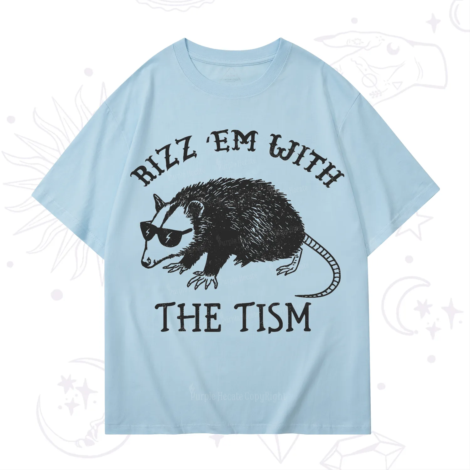 Purplehecate Rizz Em With The Tism Opossum T-Shirt