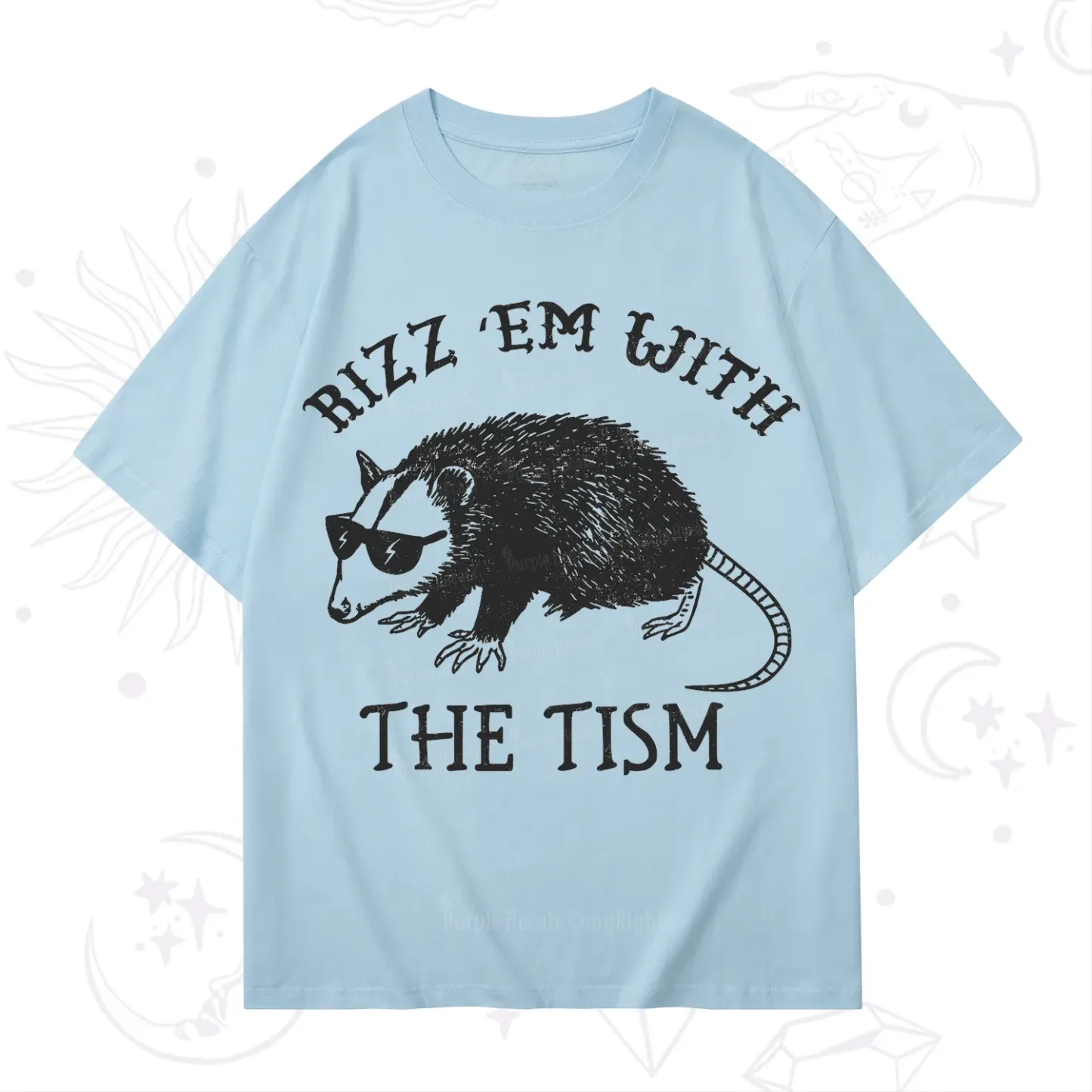 Purplehecate Rizz Em With The Tism Opossum T-Shirt