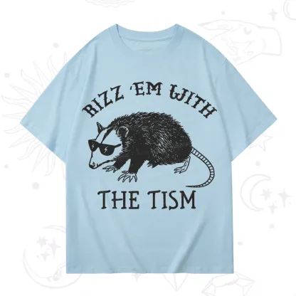Purplehecate Rizz Em With The Tism Opossum T-Shirt