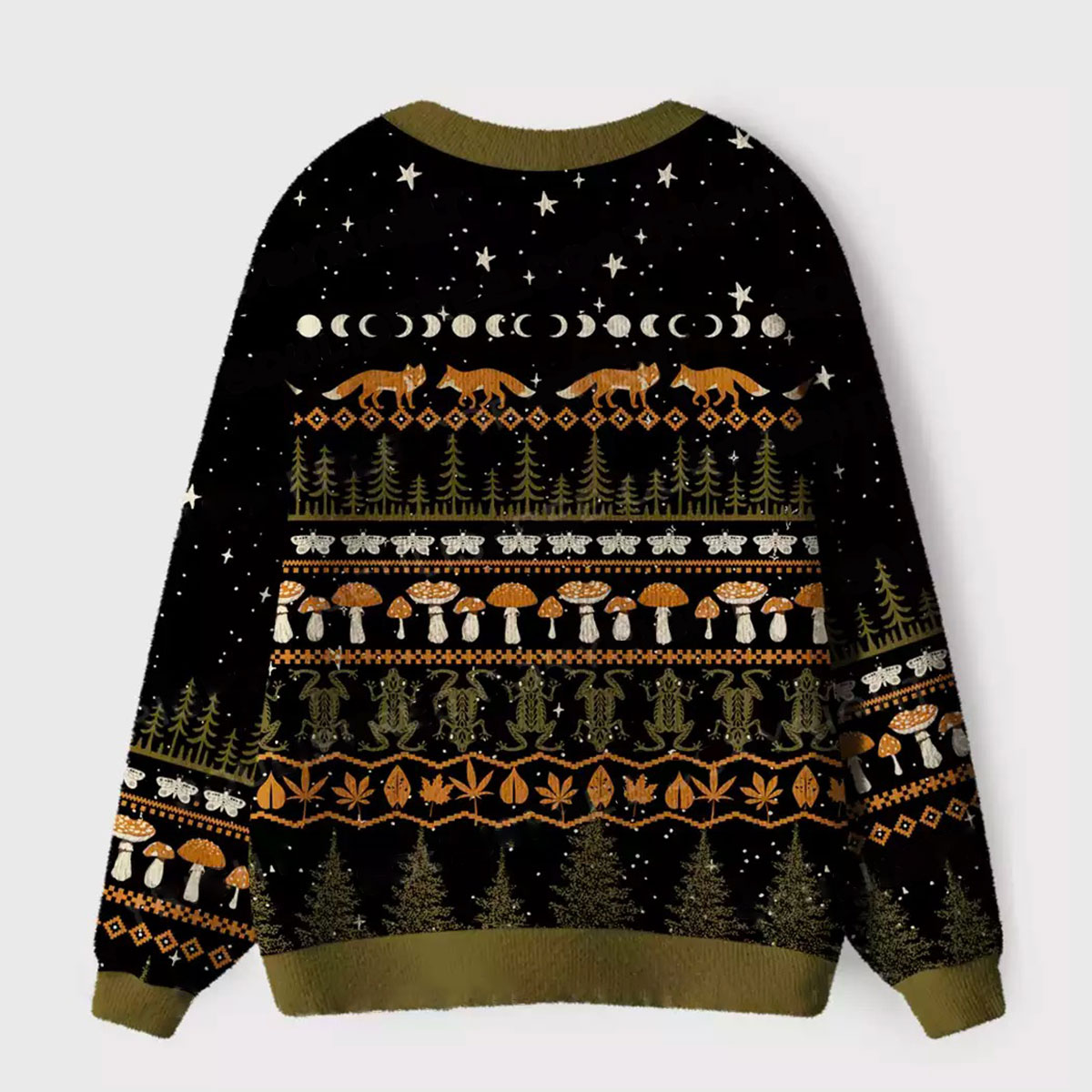 Purplehecate Mystic Woods Ugly Cardigan Sweaters