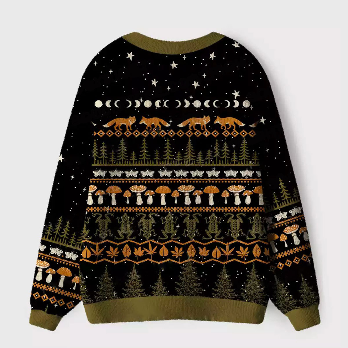 Purplehecate Mystic Woods Ugly Cardigan Sweaters