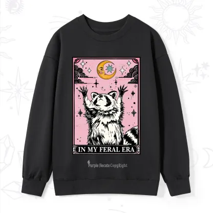 Purplehecate The In My Feral Era Tarot Raccoon Sweatshirt