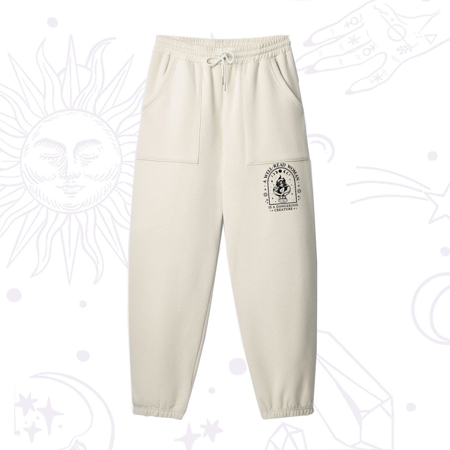 Purplehecate A Well Read Woman Bookish Fleece Sweatpants